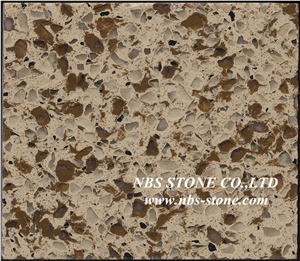 China Double Color Quartz Stone Tiles Engineered Stone