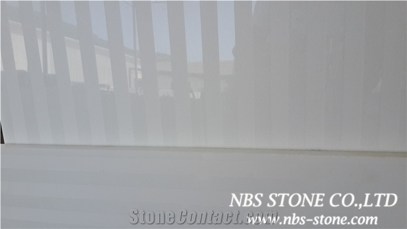 White Artificial Granite Tile & Slab for Wall & Floor