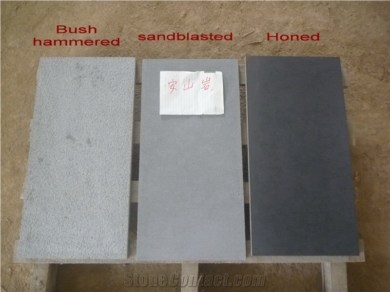 Hainan Grey Basalt Andesite Basalt Tile Slab Honed Lava Stone Tiles for Floor Coverig,Flooring Pattern,Villa Exterior Walling