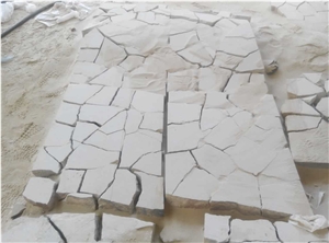 Irregular Sand Blast White Sandstone Pavers