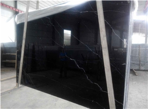 Nero Marquina Lillt Veins Marble Slabs Polished Machine Gangsaw Polished Tiles Panel Skirting for Interior Floor Paving,Walling
