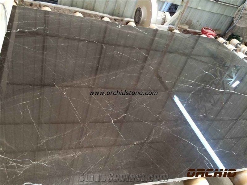 Polished Bronze Armani Marble Slabs & Tiles, Chinese Brown Marble