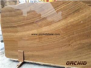 Yellow Wooden Vein Marble Slab & Tiles Polished, China Yellow Marble