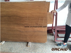 Yellow Wooden Vein Marble Slabs & Tiles Polished, China Yellow Marble