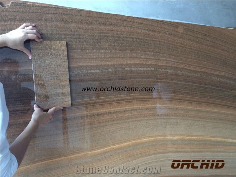 Yellow Wooden Vein Marble Tiles & Slab Polished, China Yellow Marble