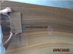 Yellow Wooden Vein Marble Tiles & Slab Polished, China Yellow Marble