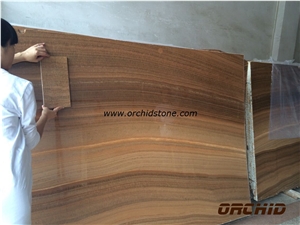 Yellow Wooden Vein Marble Tiles & Slabs Polished, China Yellow Marble