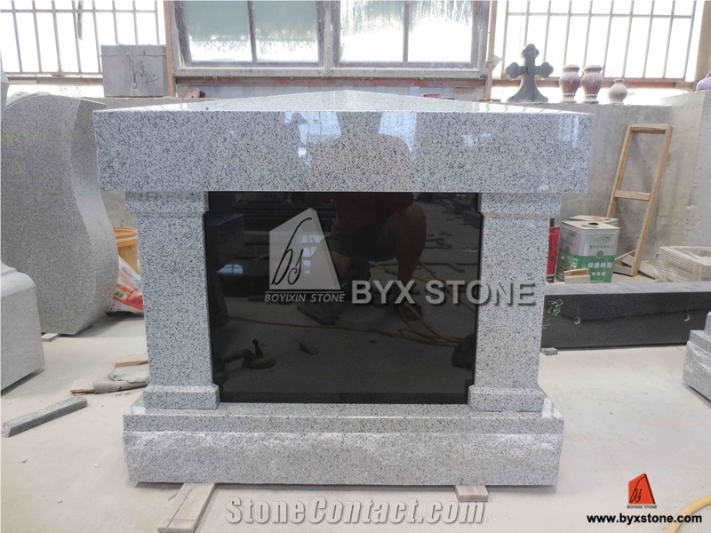 Single Person Grey Granite Cremation Columbarium with Shanxi Black Door