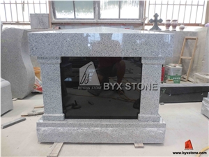 Single Person Grey Granite Cremation Columbarium with Shanxi Black Door