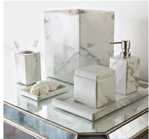Marble Dispenser Soap Dish Bathroom Accessories