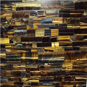 Blue and Yellow Tiger Gem Stone Slabs&Tiles,Yellow and Blue Semi Precious Stone Wall Covering,Interior Decoration for Kitchen,Background,Counter Top