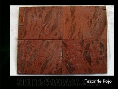 Tezontle Rojo Basalt Tiles & Slabs, Red Basalt Flooring and Walling Tiles