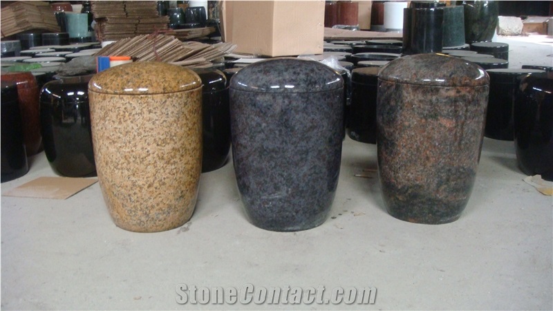 Bahama Blue Granite Funeral Urns, Blue Granite Urns for Ashes, Tombstones/Monuments Accessories