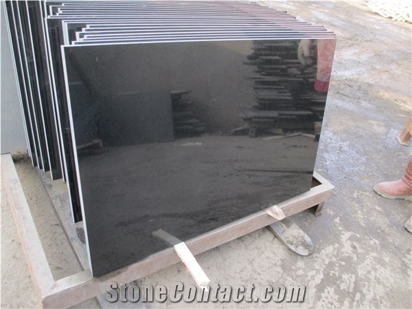 China Popular Cheap Hebei Absolute Nero Black Polished Granite Floor Wall Covering Tiles & Big Slabs, Natural Building Stone Skirting, Quarry Owner Competitive Prices