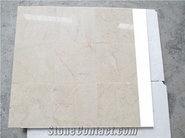 China Popular Cheap Mary Light Beige Marble Polished Slabs & Floor or Wall Covering Tiles, Hotel, Shopping Mall, Villa Project Bathroom, Living Room, Lobby Use, Natural Building Stone Decoration