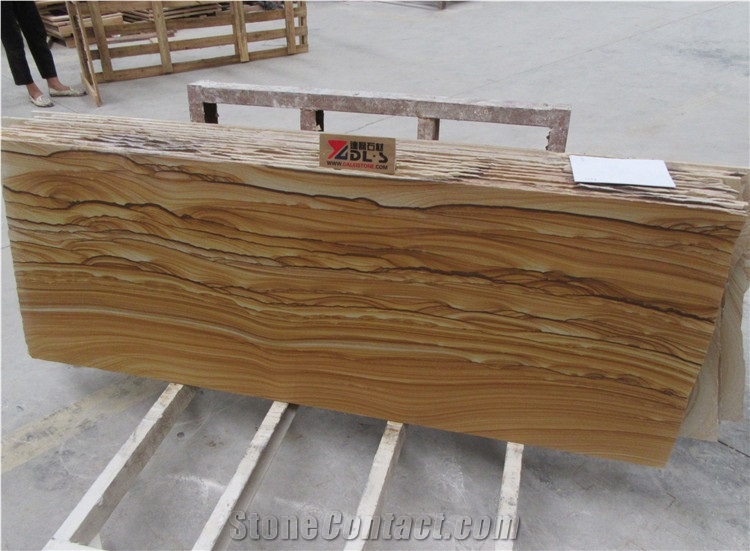 Chinese Yellow Sandstone Slabs Prices for Sale, China Yellow Sandstone