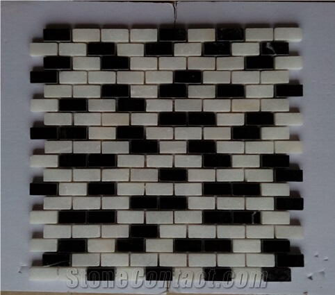Dark Emperador&Crema Marfil Marble Mosaic Tile 12x12 Honed,Polished,Tumbled Price