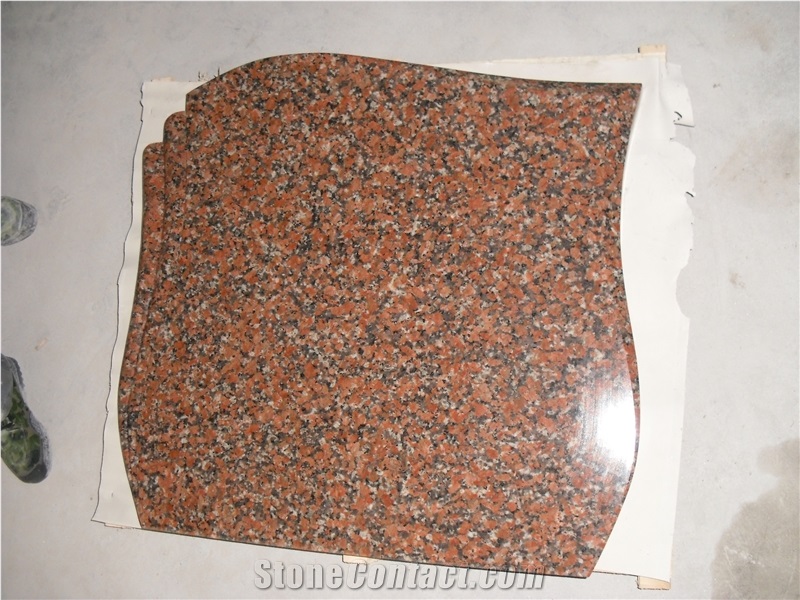 G562 Maple Red Granite Tombstones, China Cheap Red Monument Design, Single Monuments in Poland Style