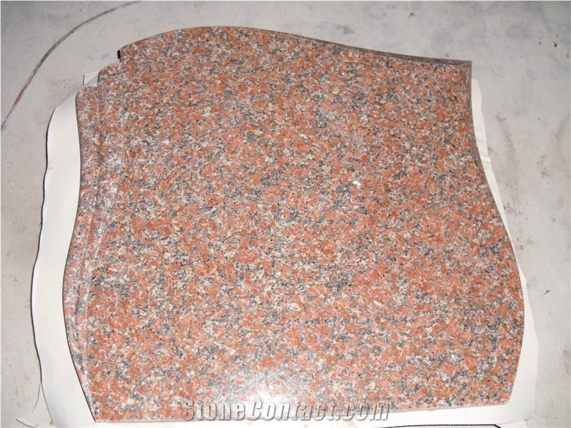 G562 Maple Red Granite Tombstones, China Cheap Red Monument Design, Single Monuments in Poland Style