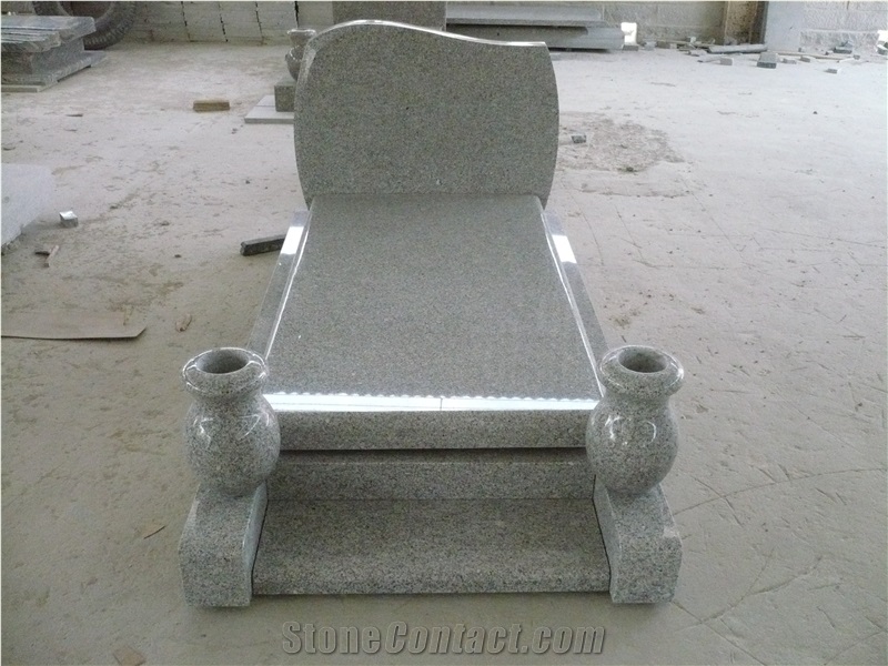 G603 Mountain Grey Granite Tombstones, China Cheap Grey Monument Design, Single Monuments for French Market
