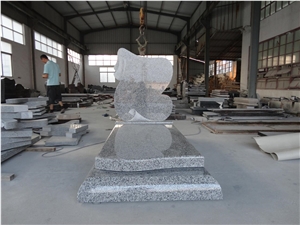 G603 Mountain Grey Granite Tombstones, China Cheap Grey Monument Design, Single Monuments for French Market