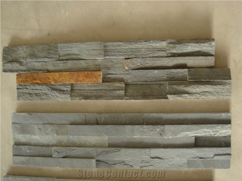 On Sale Natural Surface Chinese Rust Slate Cultured Stone, Wall Cladding, Stacked Stone Veneer Clearance