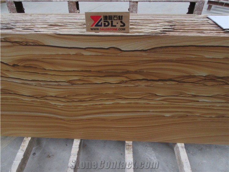 Yellow Sandstone Slabs for Cladding or Paving, China Yellow Sandstone