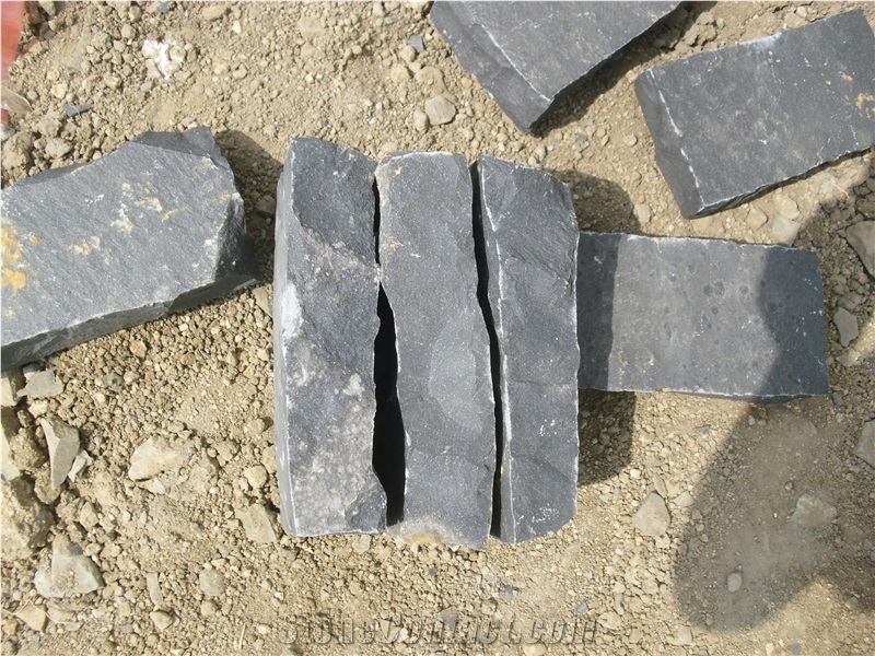 Zhangpu Black Basalt Cobble Stone, Cube Stone All Sides Natural Split, China Black Basalt Paving Stone for Patio,Driveway