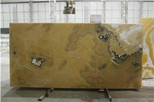 Brown Onyx Tiles and Slab Polished Walling and Flooring Covering High Quality and Best Price Fast Delivery