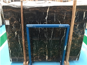 Cheapest Chinese Black Marble Portoro Gold Slabs & Tiles, Italy Black Marble