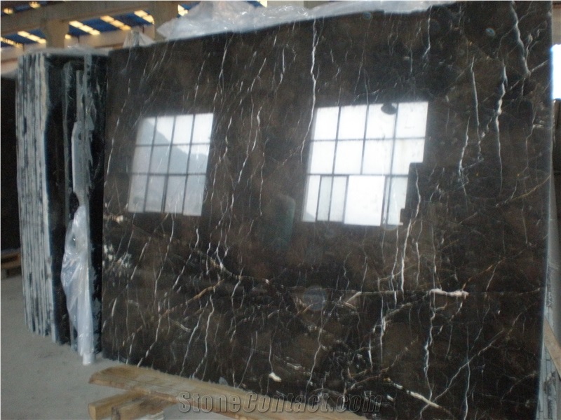 China Black Marquina Marble Stone for Building China Black Marble Tile & Slab