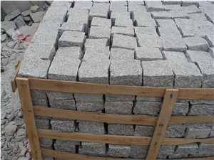 G603 Granite Cube Stone, China Dark Grey Granite Paving Stone for Outside