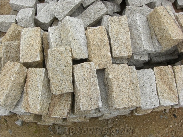 G682 Granite Paving Stone, G682 Cube Stone, Cheap Paving Stone
