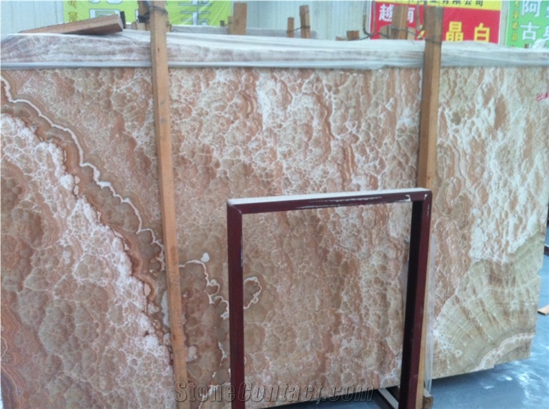 High Quality Peacock Pink Onyx Slabs & Tiles, Onyx Wall Covering, Onyx Stone Flooring