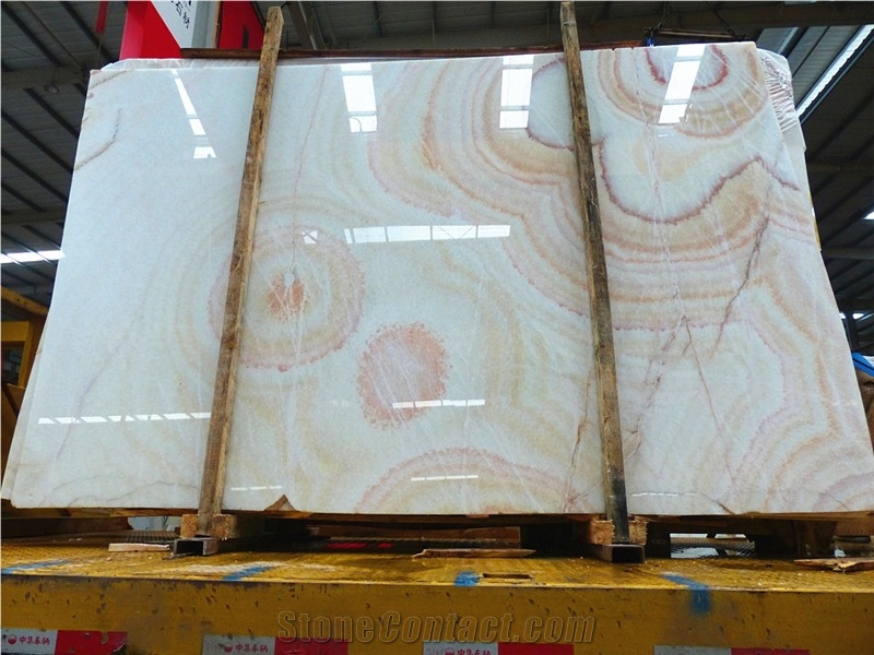 New China Polished Book Match Red Dragon Onyx Slabs & Tiles, China Pink Onyx