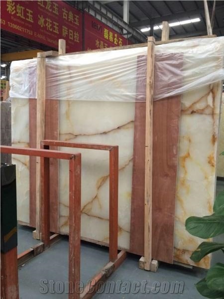 New White Onyx Tiles and Slabs, Polishing Walling and Flooring Covering, High Quality and Best Price, Fast Delivery