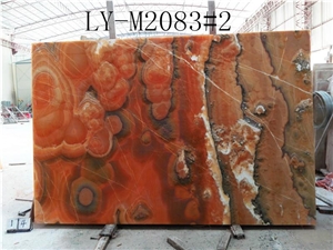 Red Flower Onyx Tiles and Slab Polished Walling and Flooring Covering High Quality and Best Price Fast Delivery