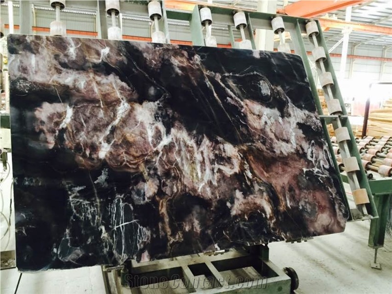 Smoky Black Marble Slabs & Tiles, China Black Marble, Professional Biggest Factory