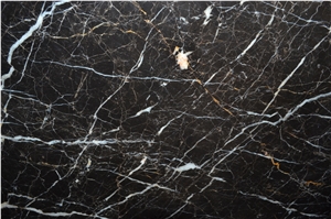 St.Laurent Black Marble with White Veins Slabs & Tiles, China Black Marble