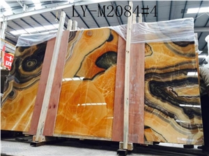Super Pumpkin Onyx Tile and Slab, Polishing Walling and Flooring Covering, High Quality and Best Price, Fast Delivery