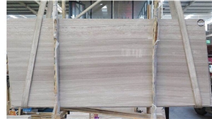 White Wood Wood Grain Marble Tiles and Slab Polished Walling and Flooring Covering China Marble High Quality and Best Price Fast Delivery