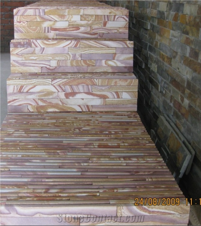 Pink Sandstone Cultured Stone, Pink Sandstone Wall Decor, Pink Cultured Stone, Pink Sandstone Exposed Wall Stone
