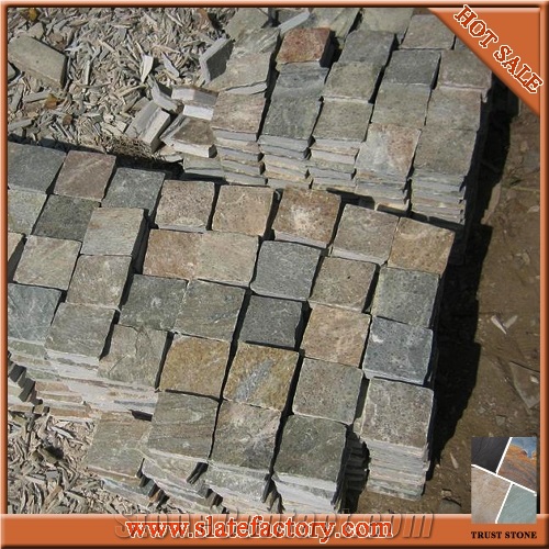 Beige Quartzite Cube Stone & Pavers
