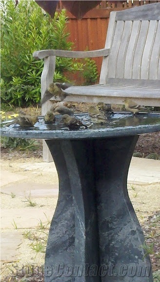 Belvedere Soapstone Bird Bath