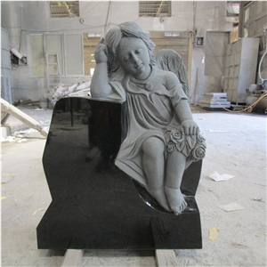 $3300/Cubic Meter Havsun Angel Sculpture, Grey Granite Art Works