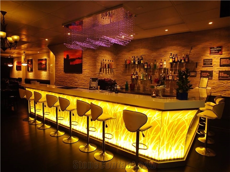 Corian Illuminated Commercial Bar Counters