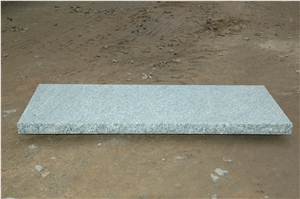 Royal Grey Granite Treads, India, Grey Granite Stairs & Steps