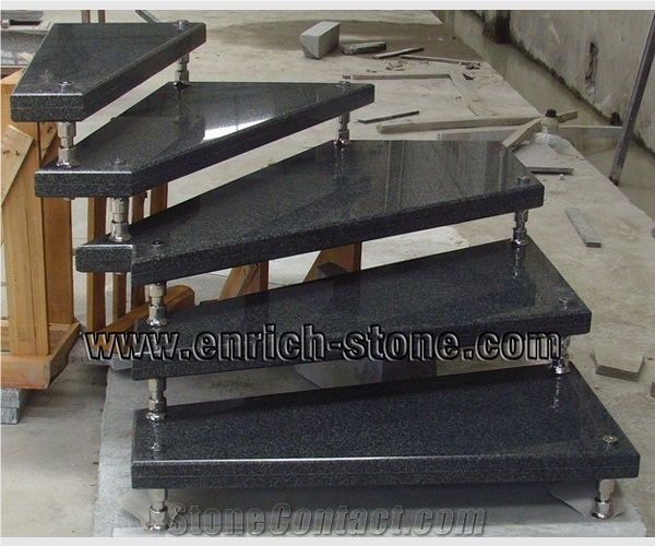 G654 Padang Dark Granite Steps China Grey Granite Step
