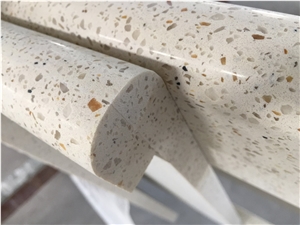 Bestone Quartz Stone Kitchen Countertop Solid Color with Bullose Edge