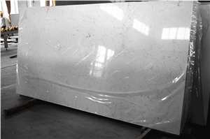 Wholesale Bst D8001chinese White Quartz Stone Solid Surface Non-Porous Standard Sizes 126 *63 and 118 *55